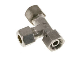 14S Stainless Steel Right Angle Tee Compression Fitting with Swivel 400 bar FKM Adjustable ISO 8434-1