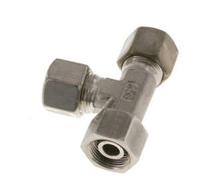 14S Stainless Steel Right Angle Tee Compression Fitting with Swivel 400 bar FKM Adjustable ISO 8434-1