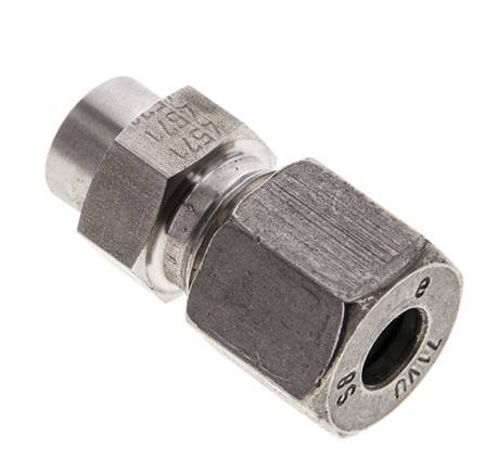 8S & 13mm Stainless Steel Straight Cutting Fitting with Welding End 600 bar ISO 8434-1
