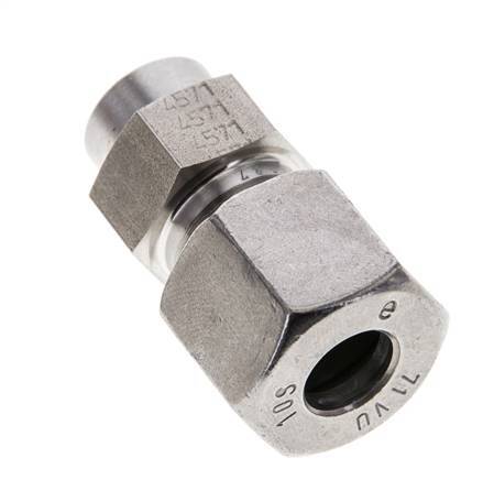 10S & 15mm Stainless Steel Straight Cutting Fitting with Welding End 600 bar ISO 8434-1