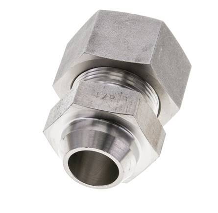25S & 31mm Stainless Steel Straight Cutting Fitting with Welding End 400 bar ISO 8434-1