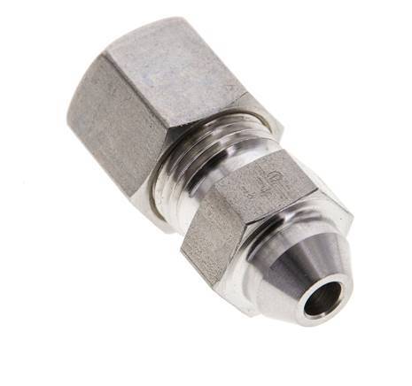8S & 13mm Stainless Steel Straight Compression Fitting with Welding End 500 bar ISO 8434-1