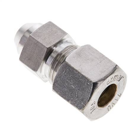 10S & 15mm Stainless Steel Straight Compression Fitting with Welding End 450 bar ISO 8434-1