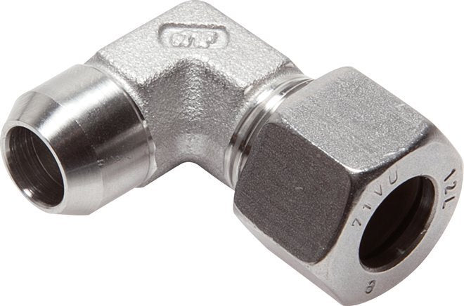 15L & 19mm Stainless Steel Elbow Compression Fitting with Welding End 315 bar ISO 8434-1