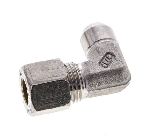 10L & 14mm Stainless Steel Elbow Compression Fitting with Welding End 315 bar ISO 8434-1