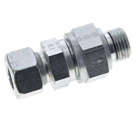 Hydraulic Check Valve Cutting Ring 15L (M22x1.5) & G1/2'' Male Steel 1-250bar (15-3625)psi Tube-Thread ISO 8434-1