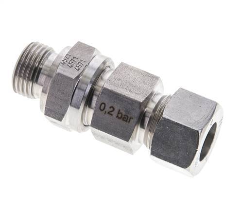 Hydraulic Check Valve Cutting Ring 15L (M22x1.5) & G1/2'' Male Stainless Steel 0.2-250bar (3-3625)psi Tube-Thread ISO 8434-1