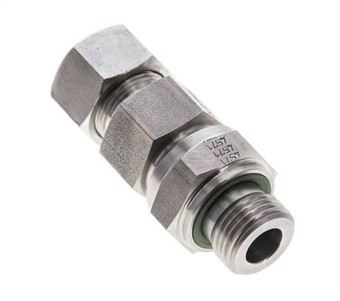 Hydraulic Check Valve Cutting Ring 15L (M22x1.5) & G1/2'' Male Stainless Steel 0.2-250bar (3-3625)psi Tube-Thread ISO 8434-1