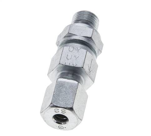 Hydraulic Check Valve Cutting Ring 6S (M14x1.5) & G1/4'' Male Steel 1-400bar (15-5800)psi Thread-Tube ISO 8434-1