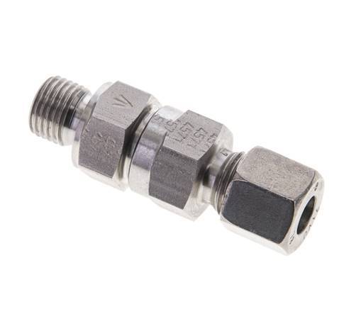 Hydraulic Check Valve Cutting Ring 8L (M14x1.5) & G1/4'' Male Stainless Steel 0.2-250bar (3-3625)psi Thread-Tube ISO 8434-1