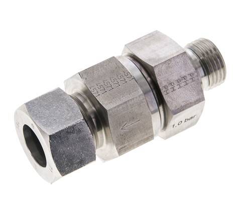 Hydraulic Check Valve Cutting Ring 18L (M26x1.5) & G1/2'' Male Stainless Steel 1-160bar (15-2320)psi Thread-Tube ISO 8434-1