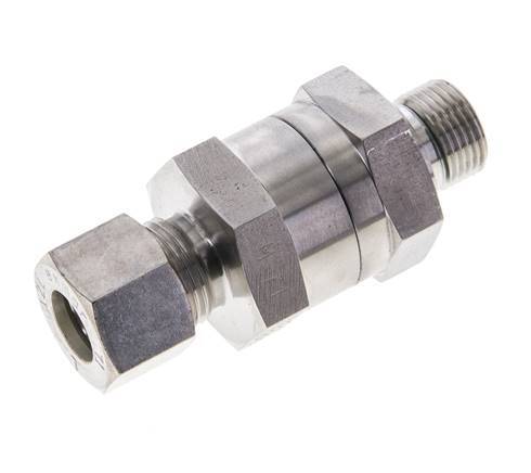 Hydraulic Check Valve Compression Ring 12L (M18x1.5) & G3/8'' Male Stainless Steel 1-250bar (15-3625)psi Thread-Tube ISO 8434-1