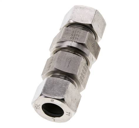 Hydraulic Check Valve Cutting Ring 15L (M22x1.5) Stainless Steel 1-250bar (15-3625)psi ISO 8434-1