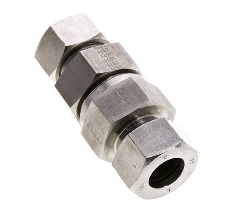 Hydraulic Check Valve Cutting Ring 18L (M26x1.5) Stainless Steel 1-160bar (15-2320)psi ISO 8434-1