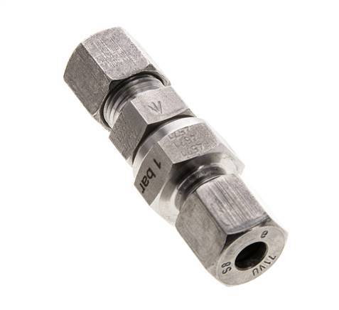 Hydraulic Check Valve Cutting Ring 8S (M16x1.5) Stainless Steel 1-400bar (15-5800)psi ISO 8434-1