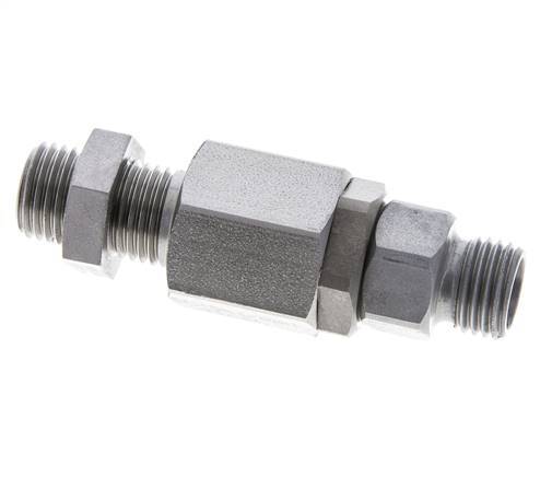 8L Zink plated Steel Ball-Guided Swivel Joint Cutting Fitting Bulkhead 315 bar NBR ISO 8434-1