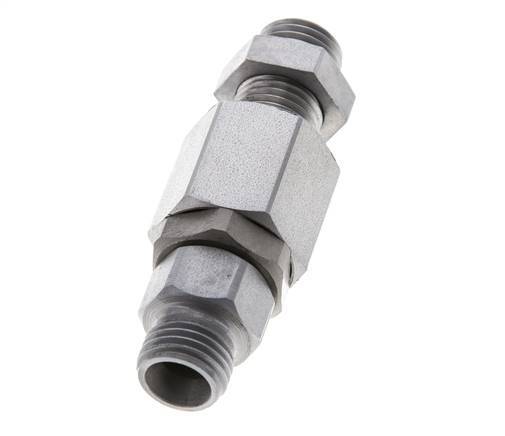 8L Zink plated Steel Ball-Guided Swivel Joint Cutting Fitting Bulkhead 315 bar NBR ISO 8434-1