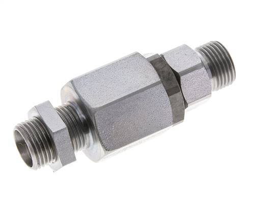 12L Zink plated Steel Ball-Guided Swivel Joint Cutting Fitting Bulkhead 315 bar NBR ISO 8434-1