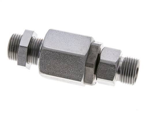 12L Zink plated Steel Ball-Guided Swivel Joint Cutting Fitting Bulkhead 315 bar NBR ISO 8434-1