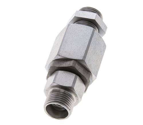 12L Zink plated Steel Ball-Guided Swivel Joint Cutting Fitting Bulkhead 315 bar NBR ISO 8434-1