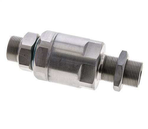 18L Zink plated Steel Ball-Guided Swivel Joint Cutting Fitting Bulkhead 315 bar NBR ISO 8434-1