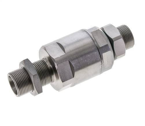 18L Zink plated Steel Ball-Guided Swivel Joint Cutting Fitting Bulkhead 315 bar NBR ISO 8434-1