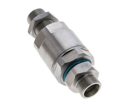 18L Zink plated Steel Ball-Guided Swivel Joint Cutting Fitting Bulkhead 315 bar NBR ISO 8434-1