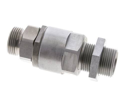 22L Zink plated Steel Ball-Guided Swivel Joint Cutting Fitting Bulkhead 160 bar NBR ISO 8434-1