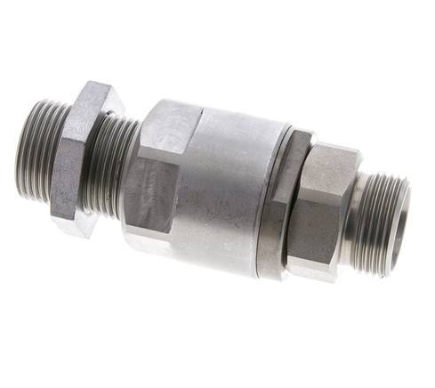22L Zink plated Steel Ball-Guided Swivel Joint Cutting Fitting Bulkhead 160 bar NBR ISO 8434-1