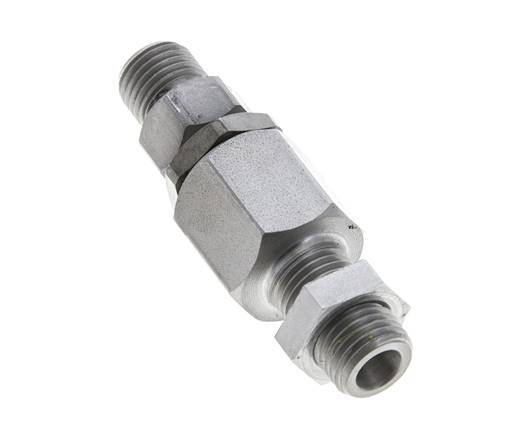 6S Zink plated Steel Ball-Guided Swivel Joint Cutting Fitting Bulkhead 350 bar NBR ISO 8434-1