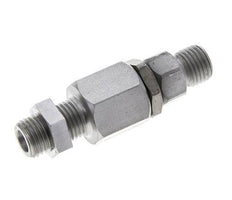 6S Zink plated Steel Ball-Guided Swivel Joint Cutting Fitting Bulkhead 350 bar NBR ISO 8434-1