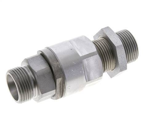 20S Zink plated Steel Ball-Guided Swivel Joint Cutting Fitting Bulkhead 350 bar NBR ISO 8434-1