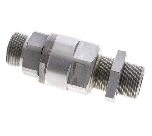 20S Zink plated Steel Ball-Guided Swivel Joint Cutting Fitting Bulkhead 350 bar NBR ISO 8434-1