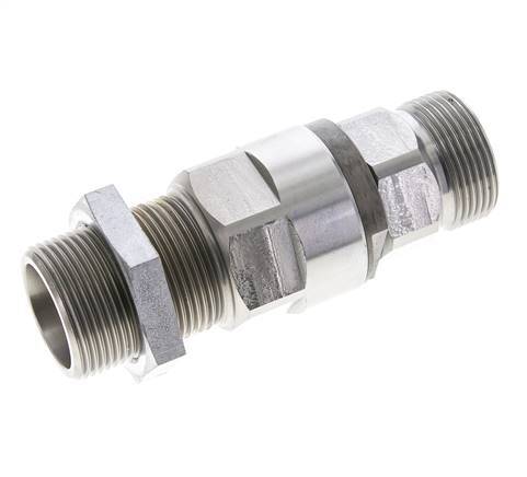25S Zink plated Steel Ball-Guided Swivel Joint Cutting Fitting Bulkhead 350 bar NBR ISO 8434-1