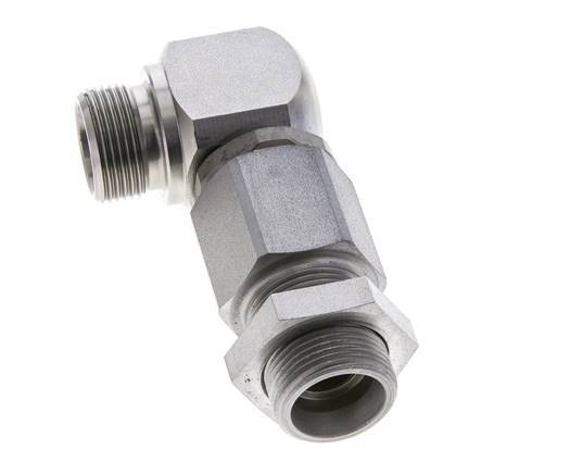16S Zink plated Steel Elbow Ball-Guided Swivel Joint Cutting Fitting Bulkhead DN 12350 bar NBR ISO 8434-1