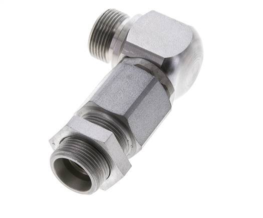 16S Zink plated Steel Elbow Ball-Guided Swivel Joint Cutting Fitting Bulkhead DN 12350 bar NBR ISO 8434-1