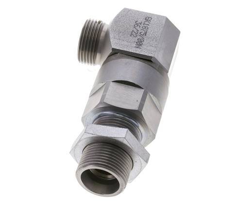 20S Zink plated Steel Elbow Ball-Guided Swivel Joint Cutting Fitting Bulkhead DN 16350 bar NBR ISO 8434-1