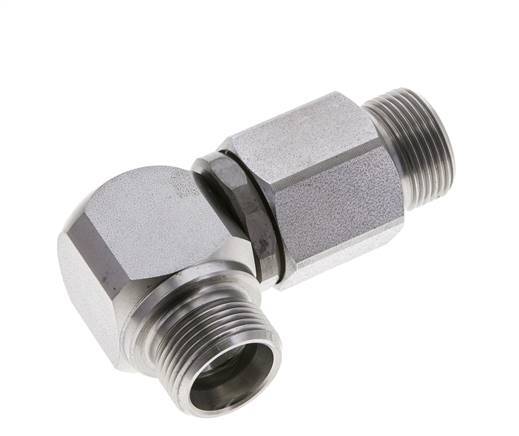 16S Zink plated Steel Elbow Ball-Guided Swivel Joint Cutting Fitting DN 12350 bar NBR ISO 8434-1