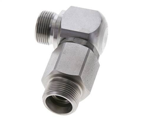 16S Zink plated Steel Elbow Ball-Guided Swivel Joint Cutting Fitting DN 12350 bar NBR ISO 8434-1