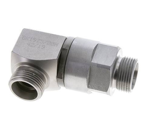 20S Zink plated Steel Elbow Ball-Guided Swivel Joint Cutting Fitting DN 16350 bar NBR ISO 8434-1