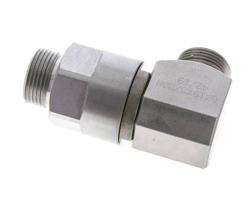 20S Zink plated Steel Elbow Ball-Guided Swivel Joint Cutting Fitting DN 16350 bar NBR ISO 8434-1