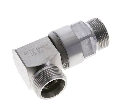 25S Zink plated Steel Elbow Ball-Guided Swivel Joint Cutting Fitting DN 20350 bar NBR ISO 8434-1