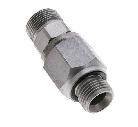 16S & G1/2'' Zink plated Steel Ball-Guided Swivel Joint Cutting Fitting with Male Threads DN 12350 bar NBR ISO 8434-1