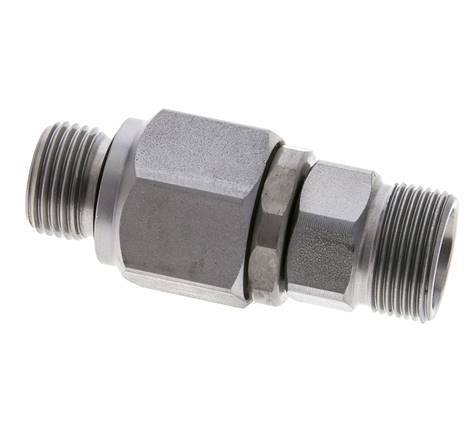 16S & G1/2'' Zink plated Steel Ball-Guided Swivel Joint Cutting Fitting with Male Threads DN 12350 bar NBR ISO 8434-1
