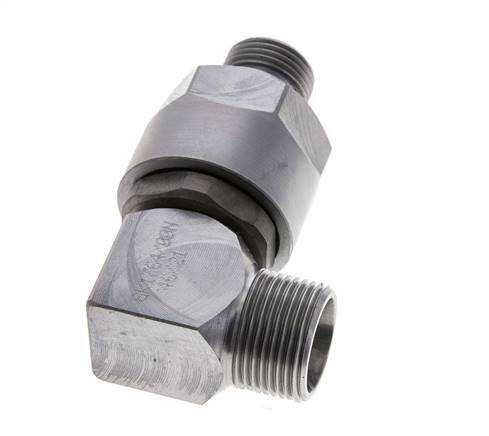 15L & M18x1.5 Zink plated Steel Elbow Ball-Guided Swivel Joint Cutting Fitting with Male Threads DN 10315 bar NBR ISO 8434-1