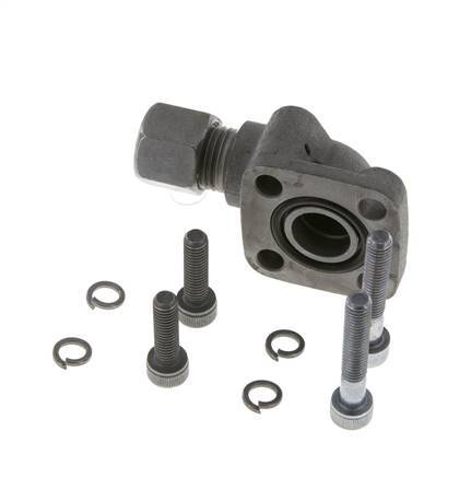 LK 35 Elbow Pump Flange Malleable cast iron with 10L (M16x1.5)