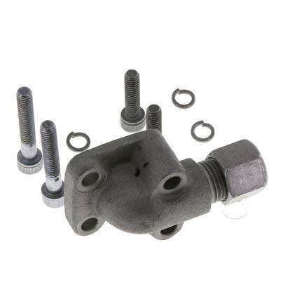 LK 35 Elbow Pump Flange Malleable cast iron with 10L (M16x1.5)