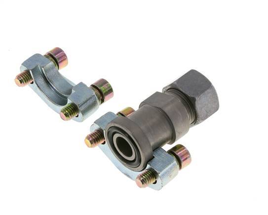 1/2'' SAE Flange 3000 PSI Steel with 15L (M22x1.5) ISO 6162-1