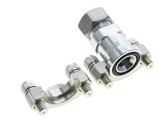 3/4'' SAE Flange 3000 PSI Steel with 18L (M26x1.5) ISO 6162-1