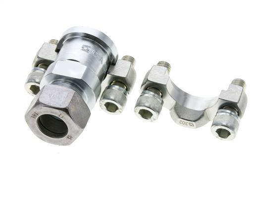 3/4'' SAE Flange 3000 PSI Steel with 18L (M26x1.5) ISO 6162-1